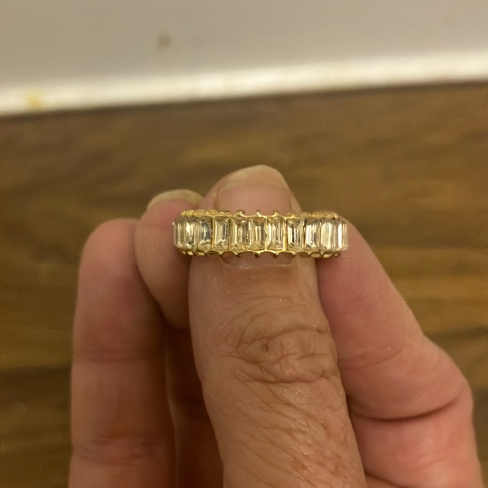 Size 7 baguette stone ring